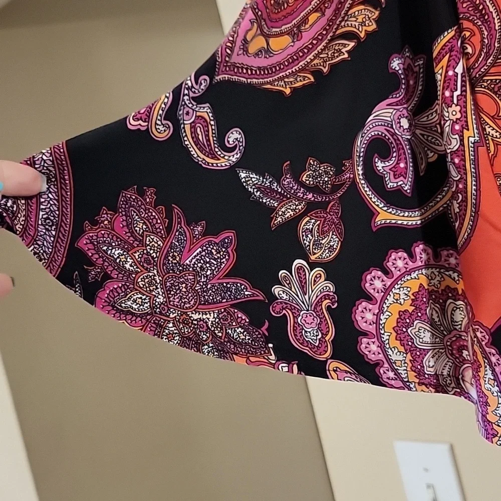 MSK Paisley Dress in Pink and Orange - Picture 4 of 5